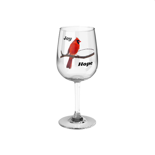 Joy and Hope Cardinal - Wine Glass, 12oz