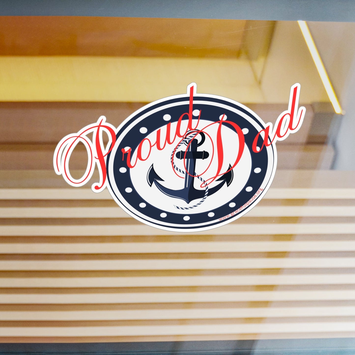 Proud Dad - Navy - Kiss-Cut Vinyl Decals