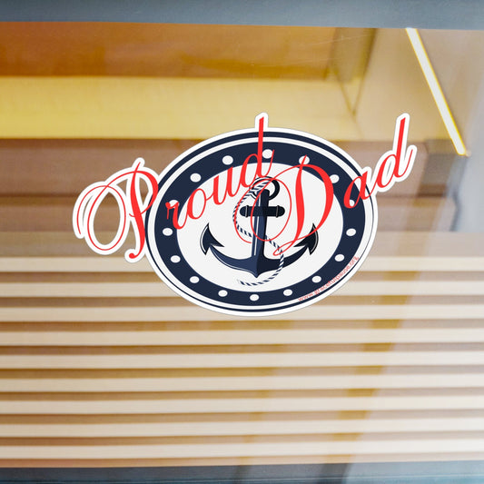 Proud Dad - Navy - Kiss-Cut Vinyl Decals