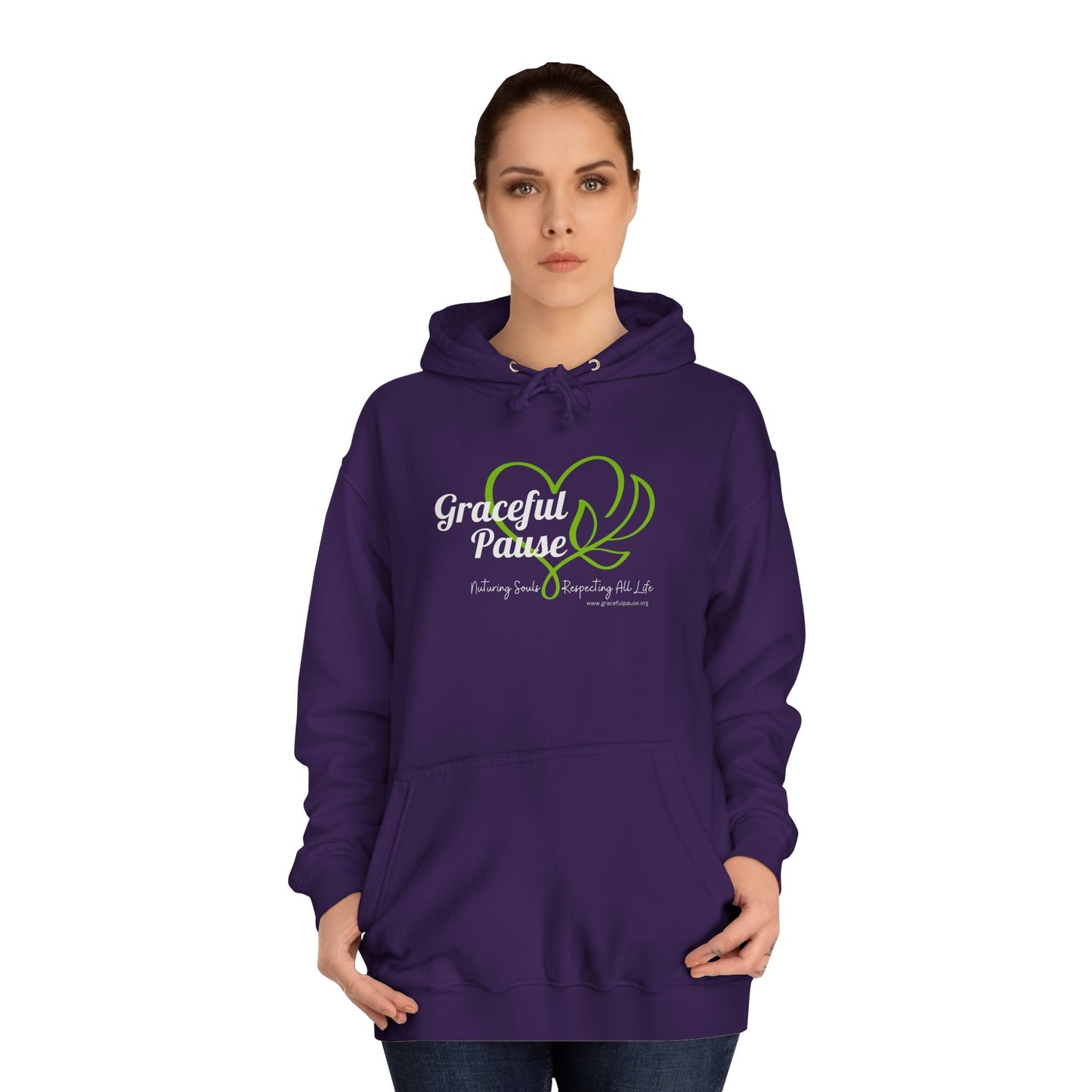 Graceful Pause Logo - Unisex College Hoodie