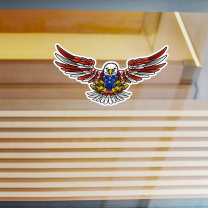 Patriotic Bald Eagle in Flight - Kiss-Cut Vinyl Decals