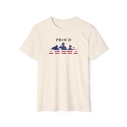 Proud - American Flag Soldiers - Unisex Recycled Organic T-Shirt