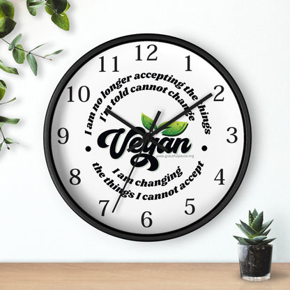 Vegan - changing the things I cannot accept - Wall Clock