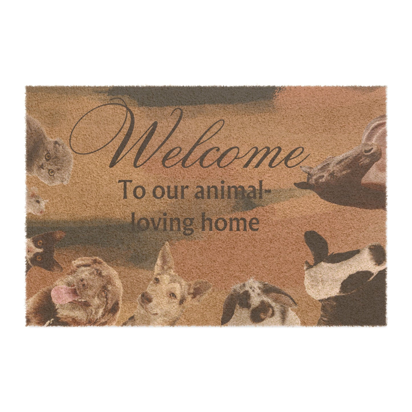 Doormat - Welcome to our animal-loving home