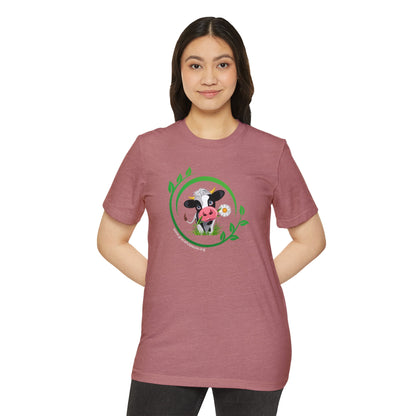 Pleading Cow - Unisex Recycled Organic T-Shirt