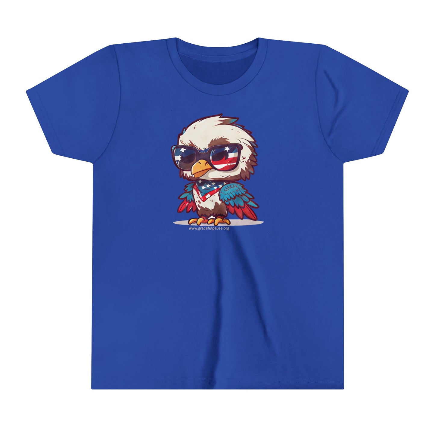 Patriotic Baby Bald Eagle - Youth Short Sleeve Tee