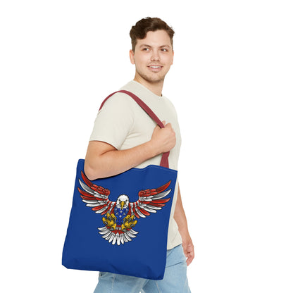 Patriotic Bald Eagle in Flight - Tote Bag