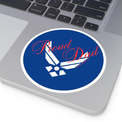 Proud Dad - Air Force - Round Stickers, Indoor\Outdoor