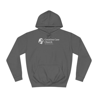 Creation Care Church Logo - White - Unisex College Hoodie