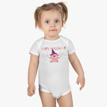 Happy Halloween - Pig - Onesie® Organic Baby Bodysuit