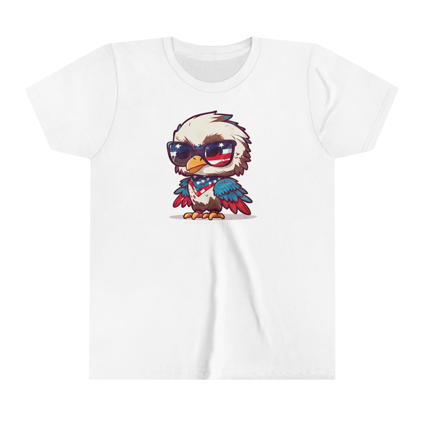 Patriotic Baby Bald Eagle - Youth Short Sleeve Tee