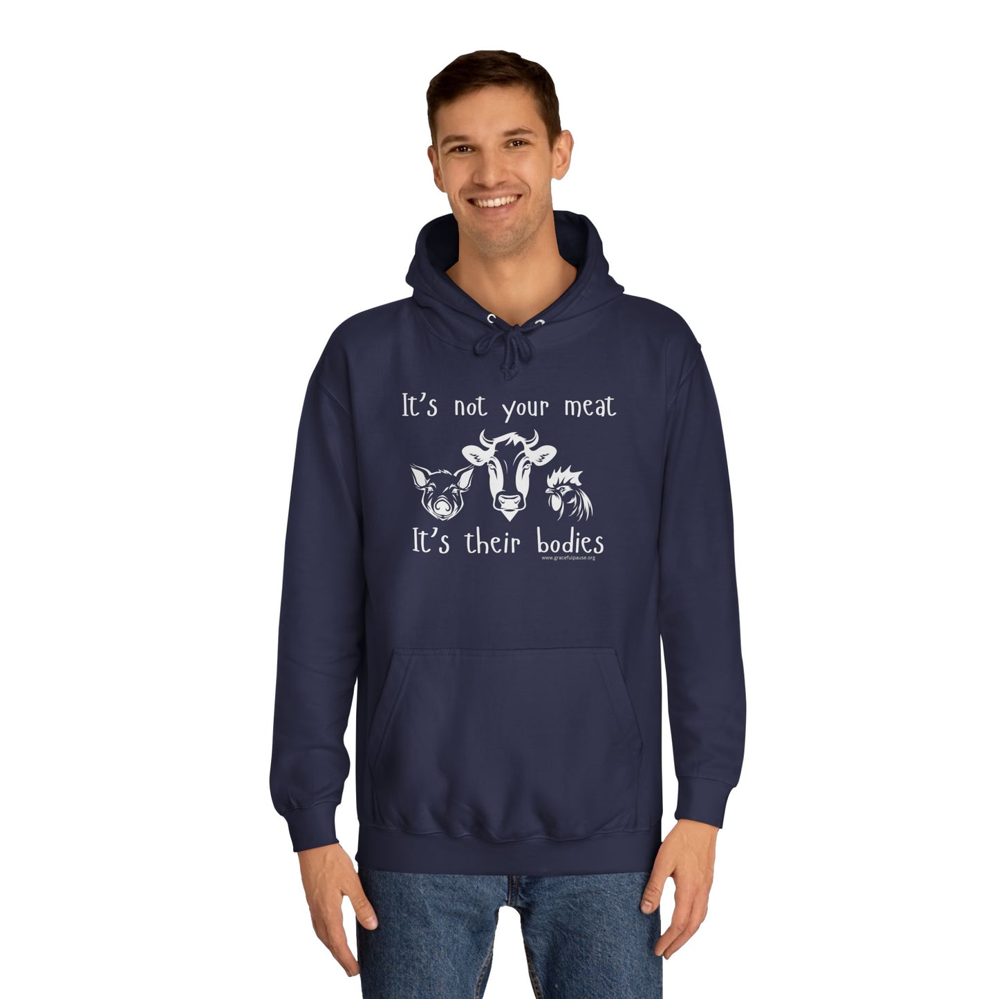 It's Not Your Meat - It's Their Bodies - Unisex College Hoodie