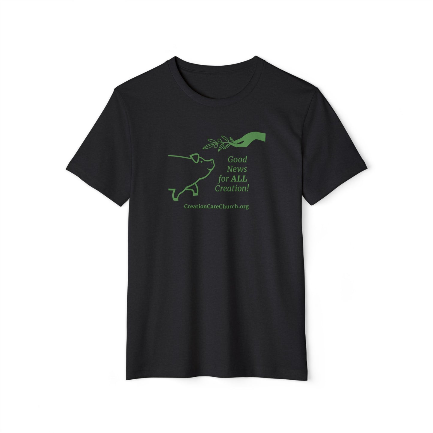 Creation Care Church - Green Good News for All Creation - Unisex Recycled Organic T-Shirt