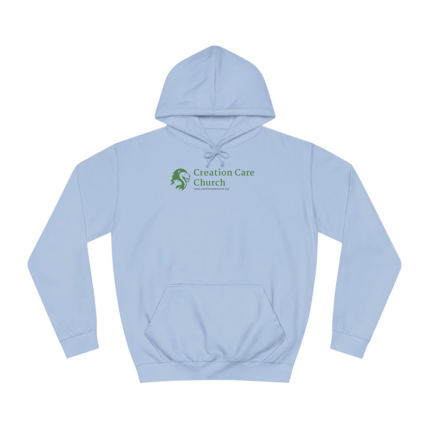 Creation Care Church Logo - Green - Unisex College Hoodie