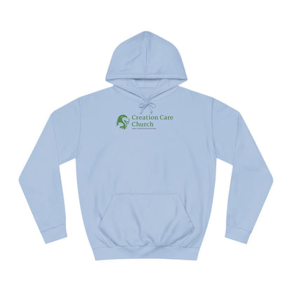 Creation Care Church Logo - Green - Unisex College Hoodie