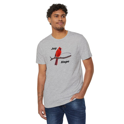 Joy and Hope Cardinal - Unisex Recycled Organic T-Shirt