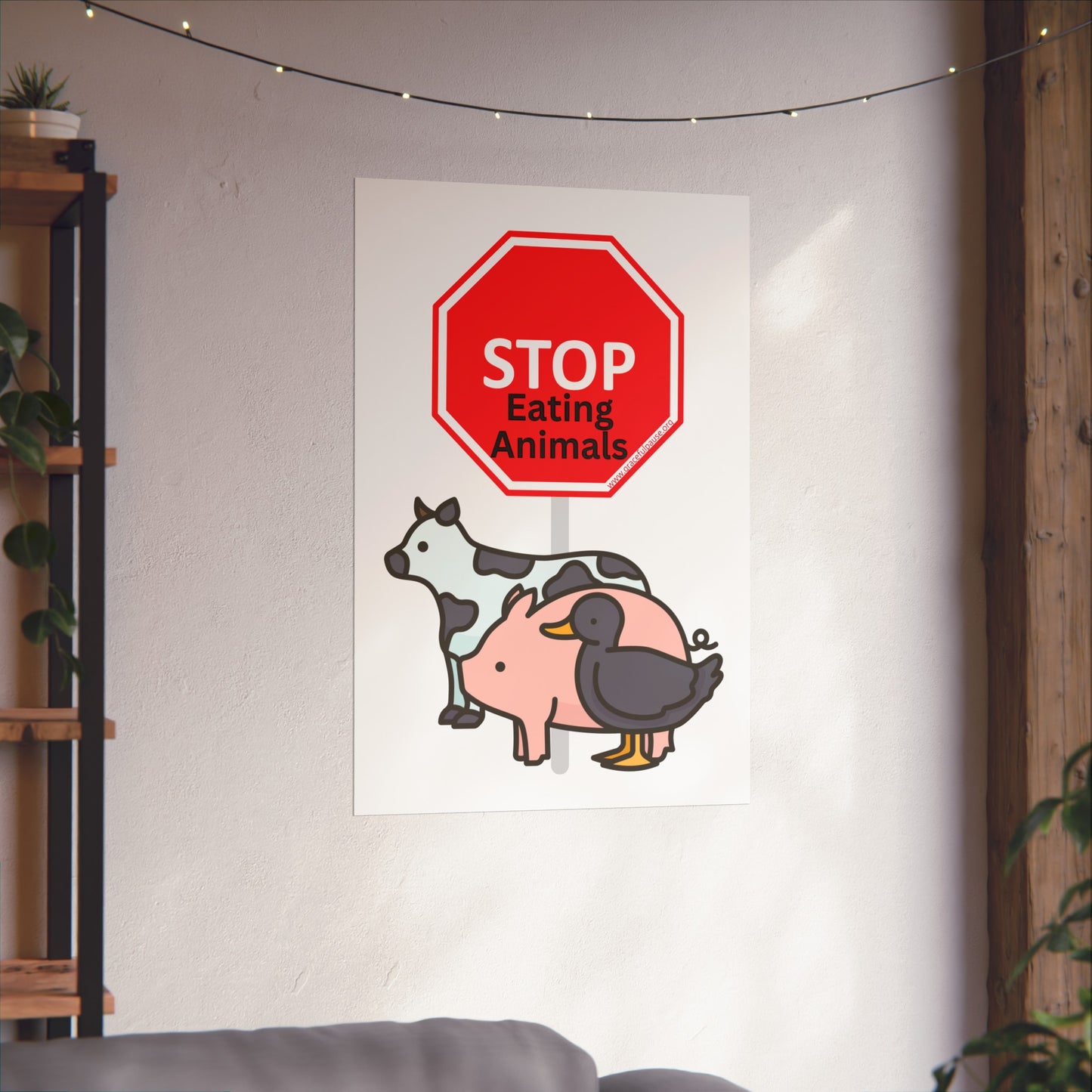 Vegan Activism Poster - Stop Eating Animals