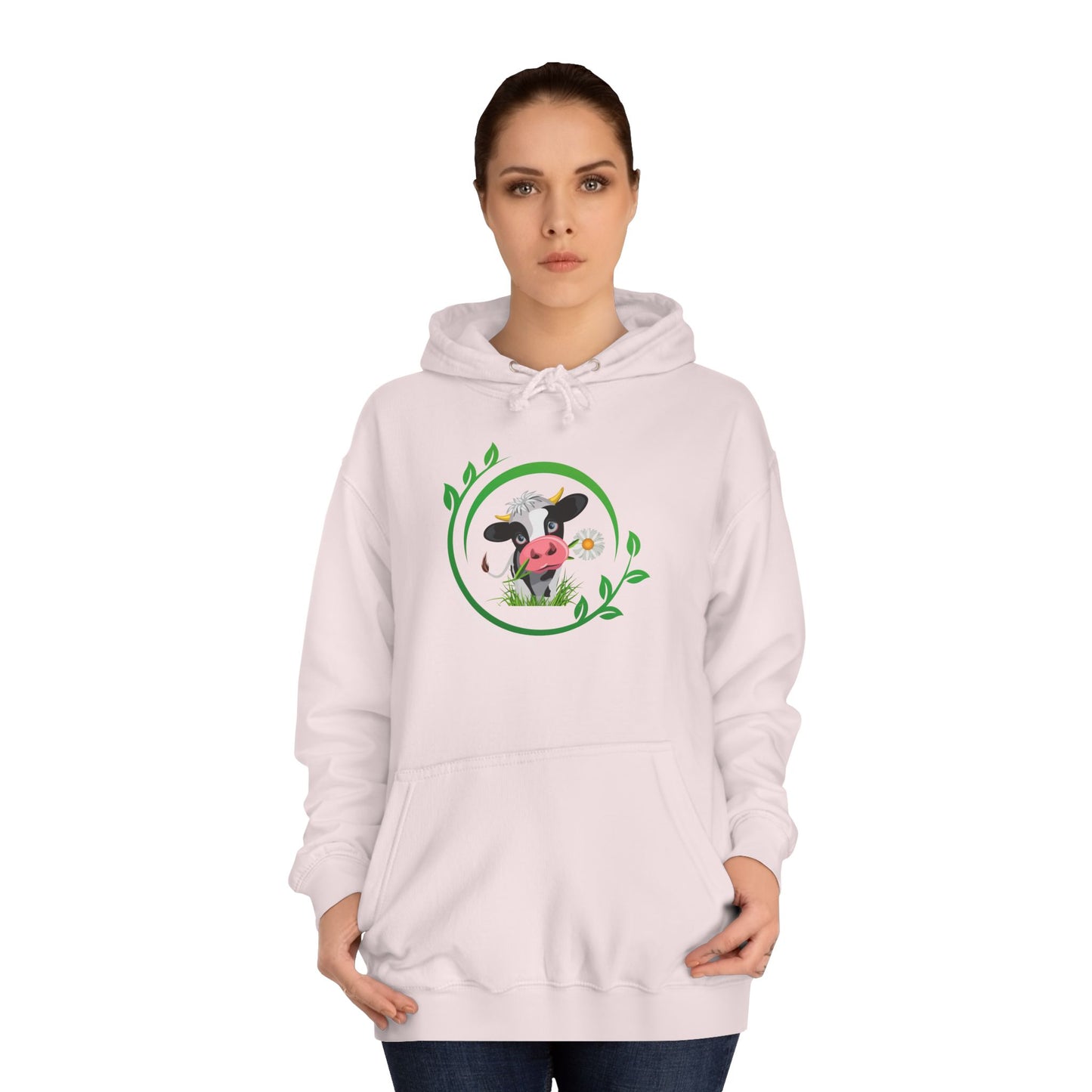 Pleading Cow - Unisex College Hoodie