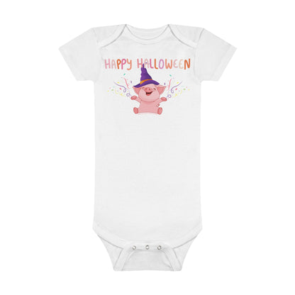 Happy Halloween - Pig - Onesie® Organic Baby Bodysuit