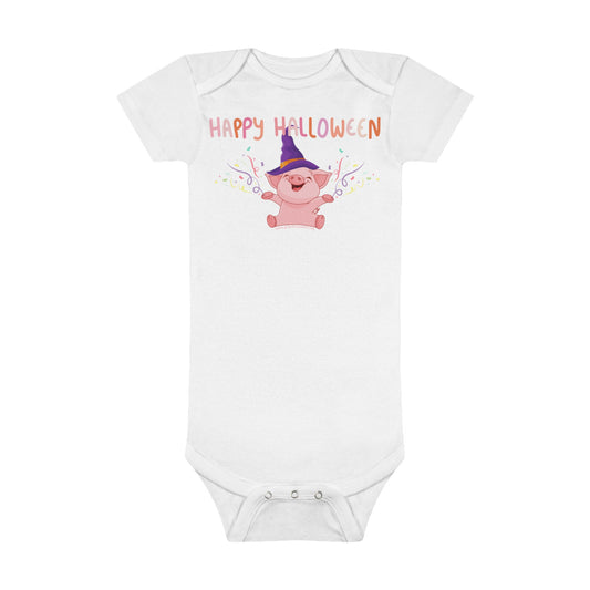 Happy Halloween - Pig - Onesie® Organic Baby Bodysuit