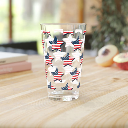 Patriotic Stars - Pint Glass, 16oz