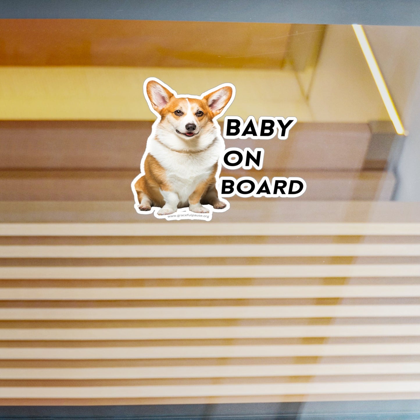 Corgi - Baby on Board - Kiss-Cut Vinyl Decals