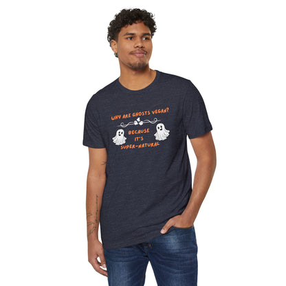 Why are Ghosts Vegan? - Unisex Recycled Organic T-Shirt