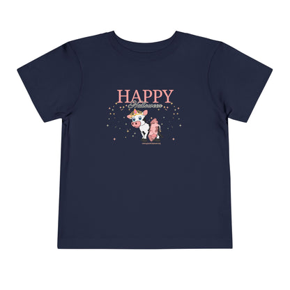 Happy Halloween - Princess Cow - Toddler Short Sleeve Tee