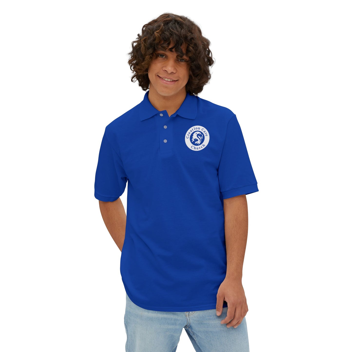 Creation Care Church logo - Men's Piqué Polo