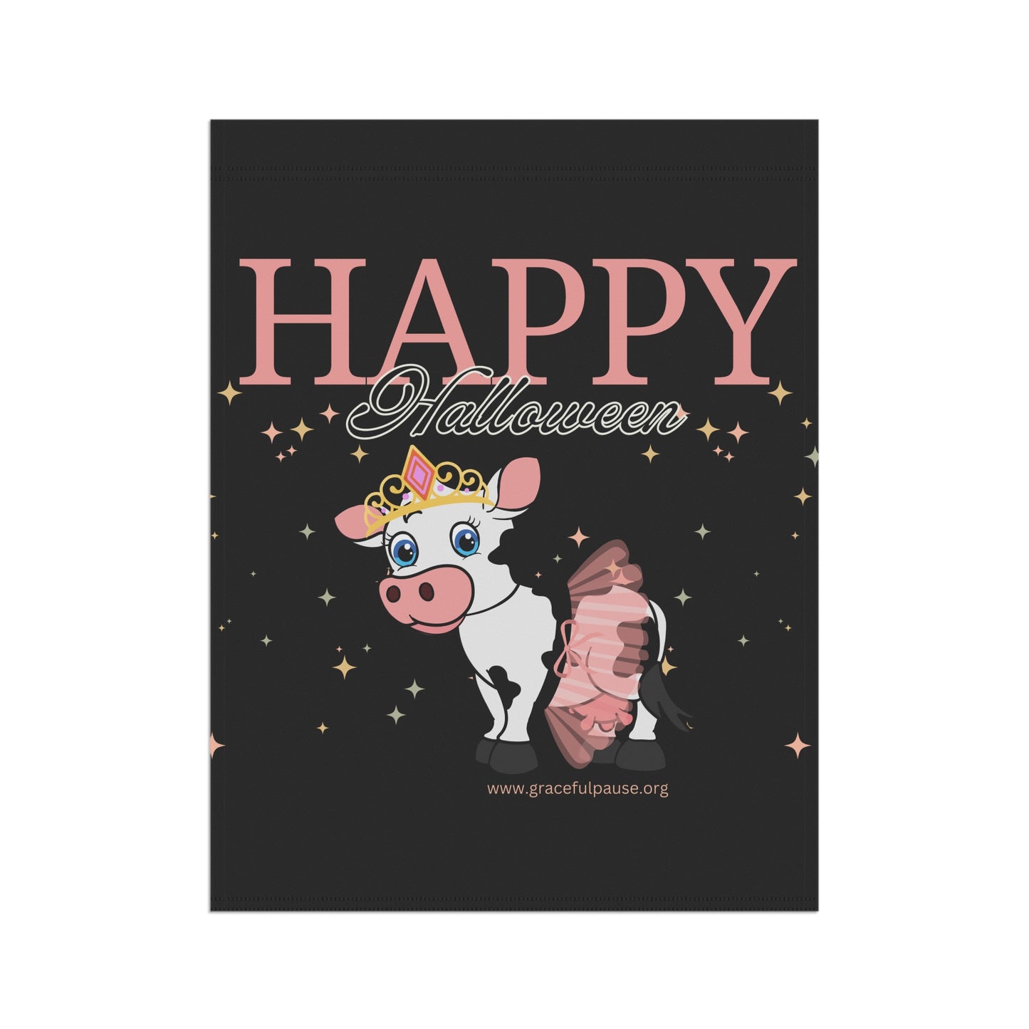 Happy Halloween - Princess Cow - Garden & House Banner