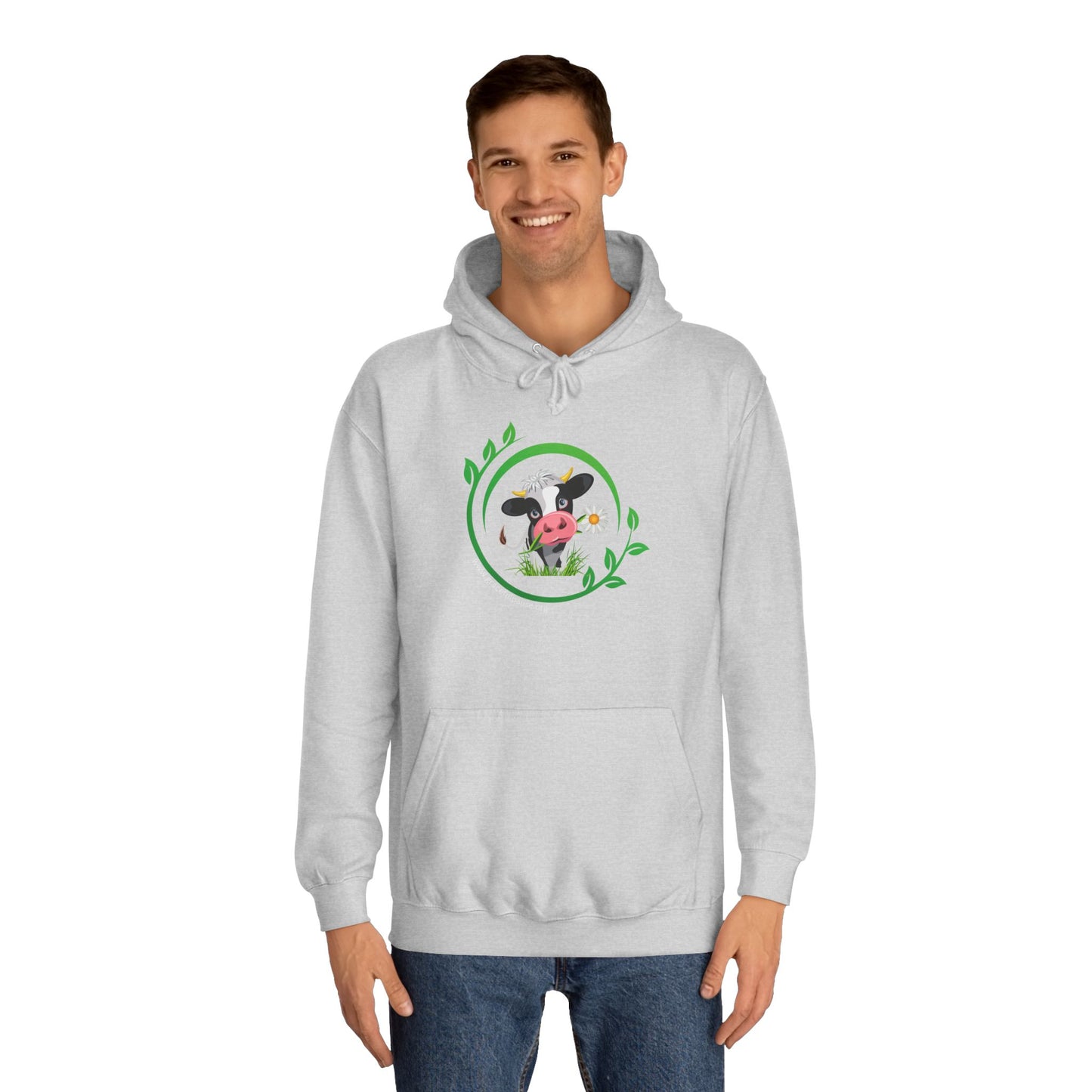 Pleading Cow - Unisex College Hoodie