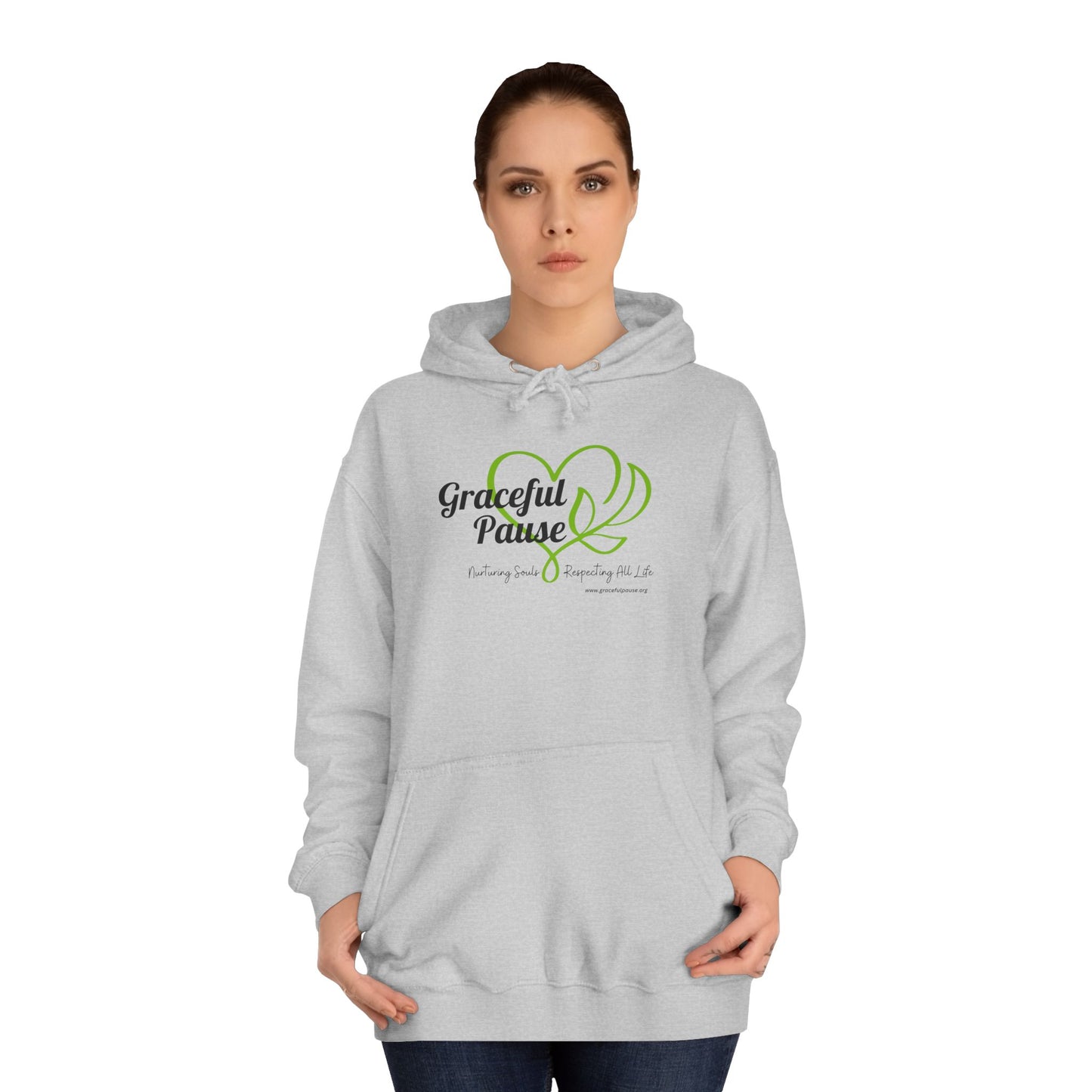 Graceful Pause Logo - Unisex College Hoodie