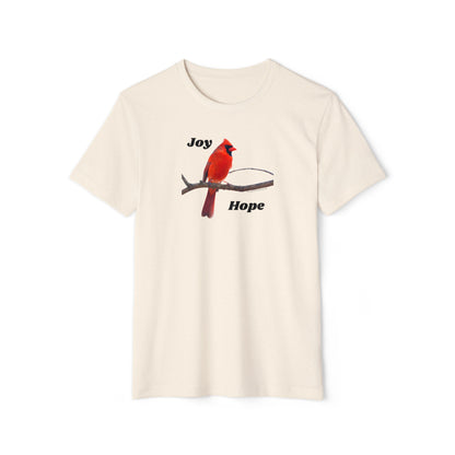 Joy and Hope Cardinal - Unisex Recycled Organic T-Shirt