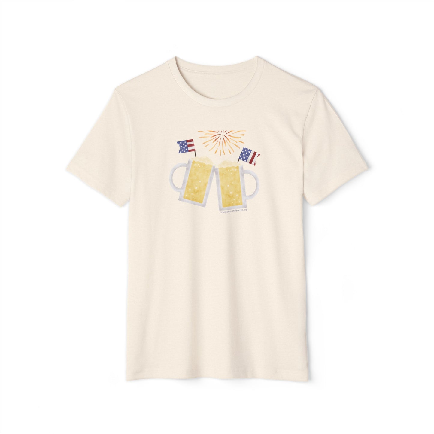 Patriotic Beer Toast - Unisex Recycled Organic T-Shirt