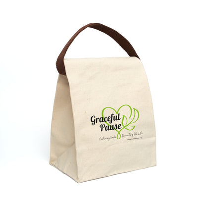 Graceful Pause Logo - Canvas Lunch Bag With Strap