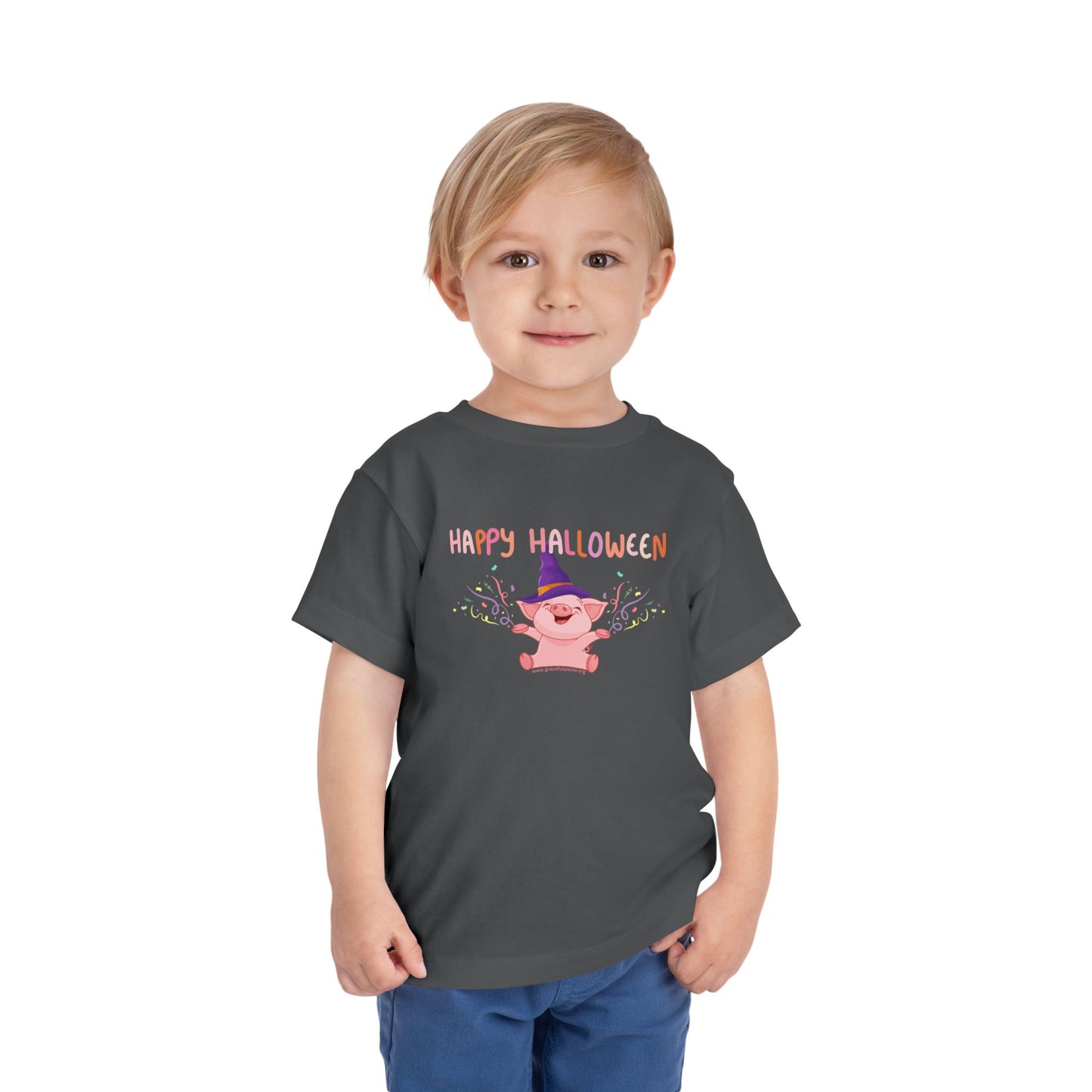 Happy Halloween - Pig - Toddler Short Sleeve Tee