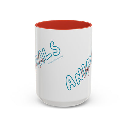 Vegan For Animals - Accent Coffee Mug (11, 15oz)