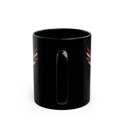 Patriotic Eagle in Flight - Black Mug