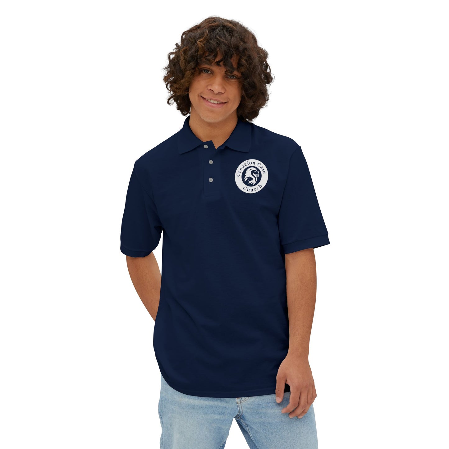 Creation Care Church logo - Men's Piqué Polo