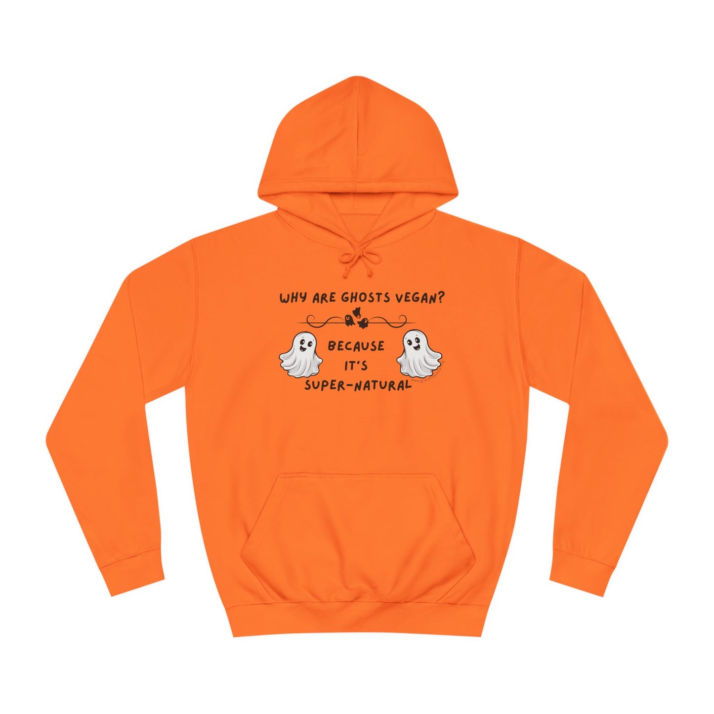 Why are Ghosts Vegan? - Unisex College Hoodie