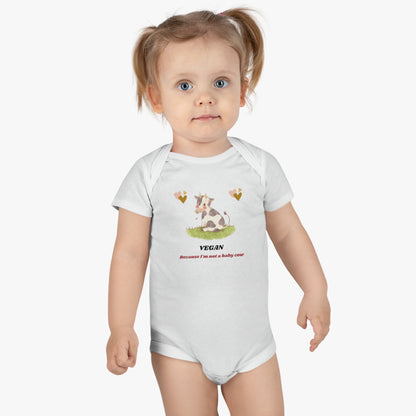 Vegan because I'm not a baby cow - Baby Short Sleeve Onesie®