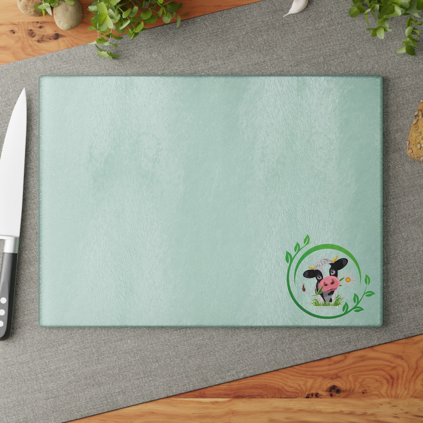 Pleading Cow - Glass Cutting Board