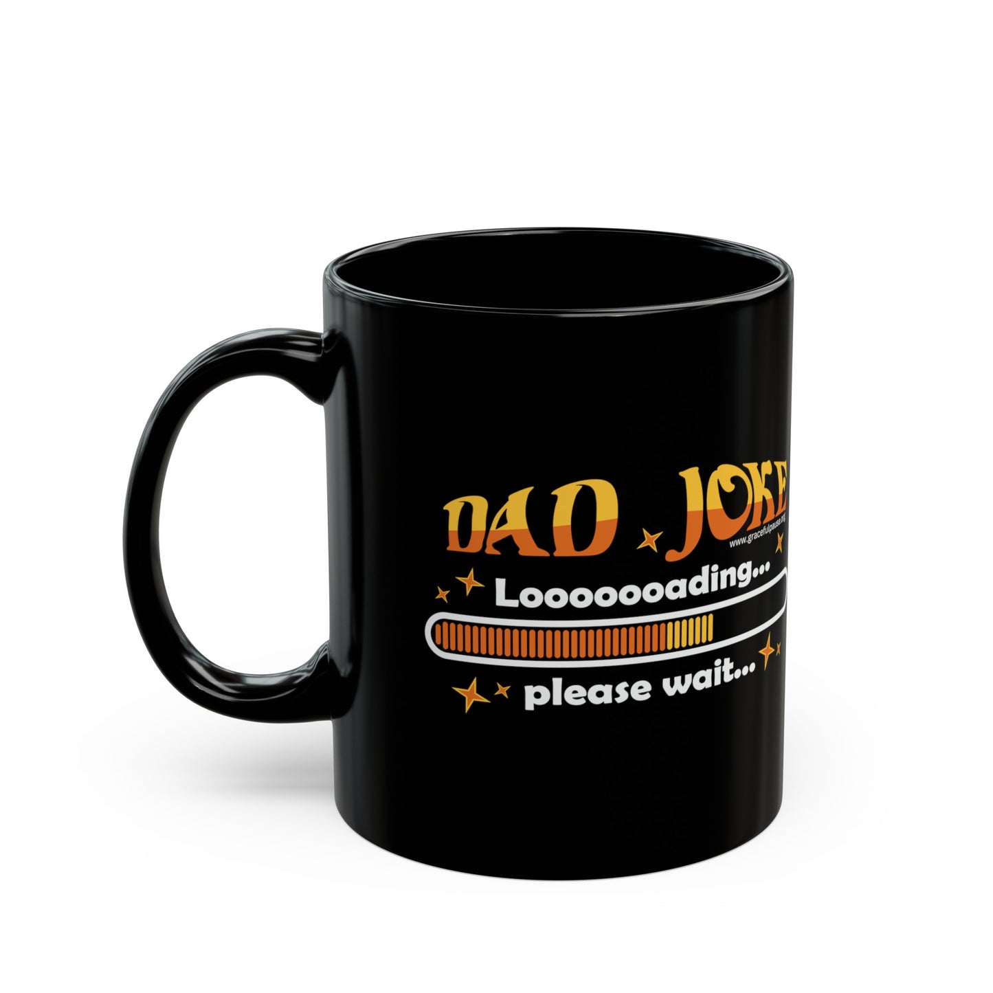 Dad joke loading, please wait - Black Mug