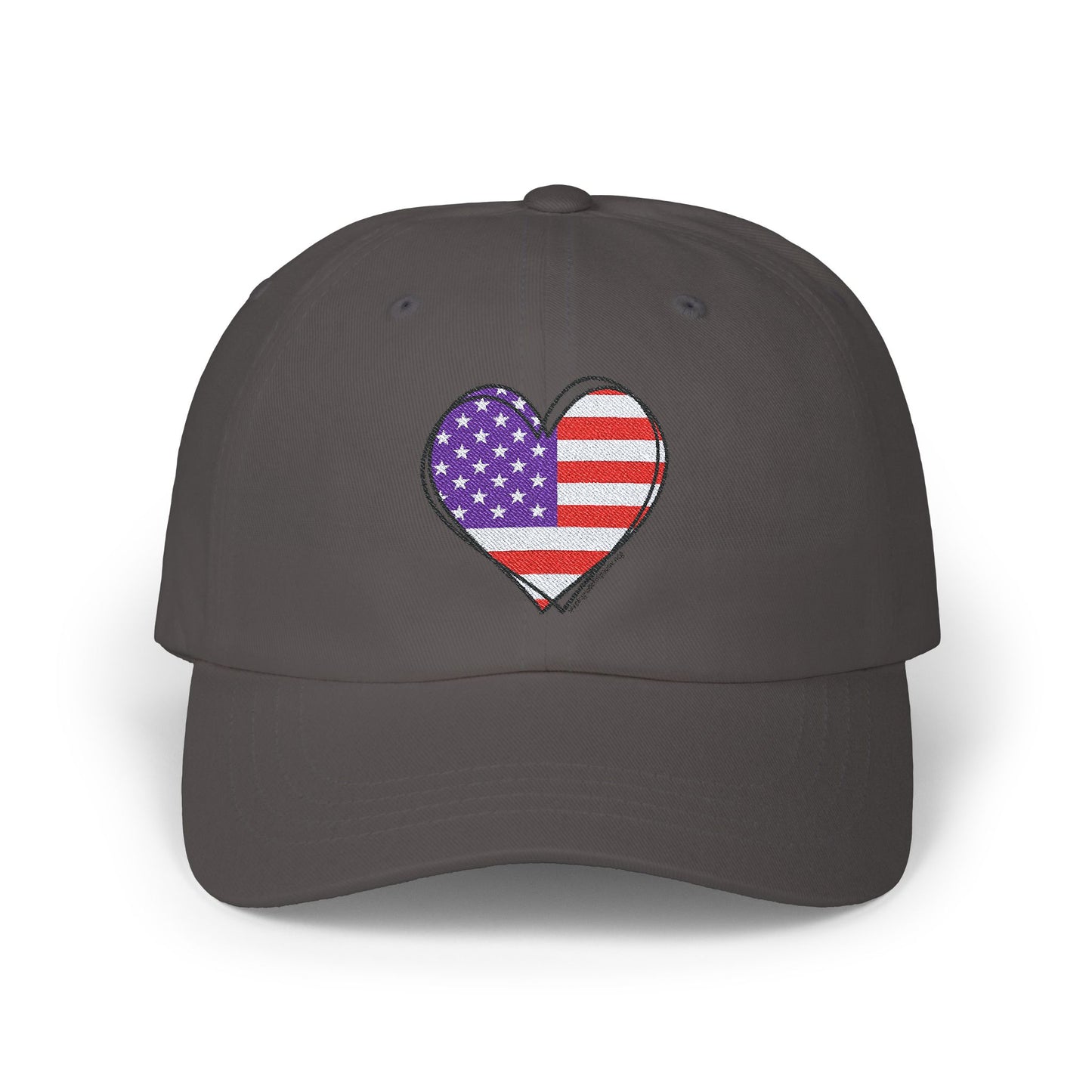 Patriotic Heart - Embroidered Classic Dad Cap