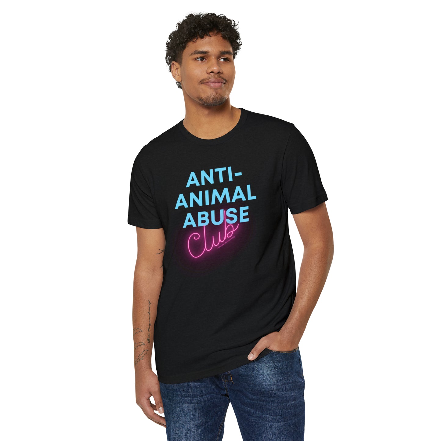 Anti-animal abuse club - Unisex Recycled Organic T-Shirt