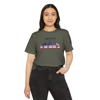 Proud - American Flag Soldiers - Unisex Recycled Organic T-Shirt