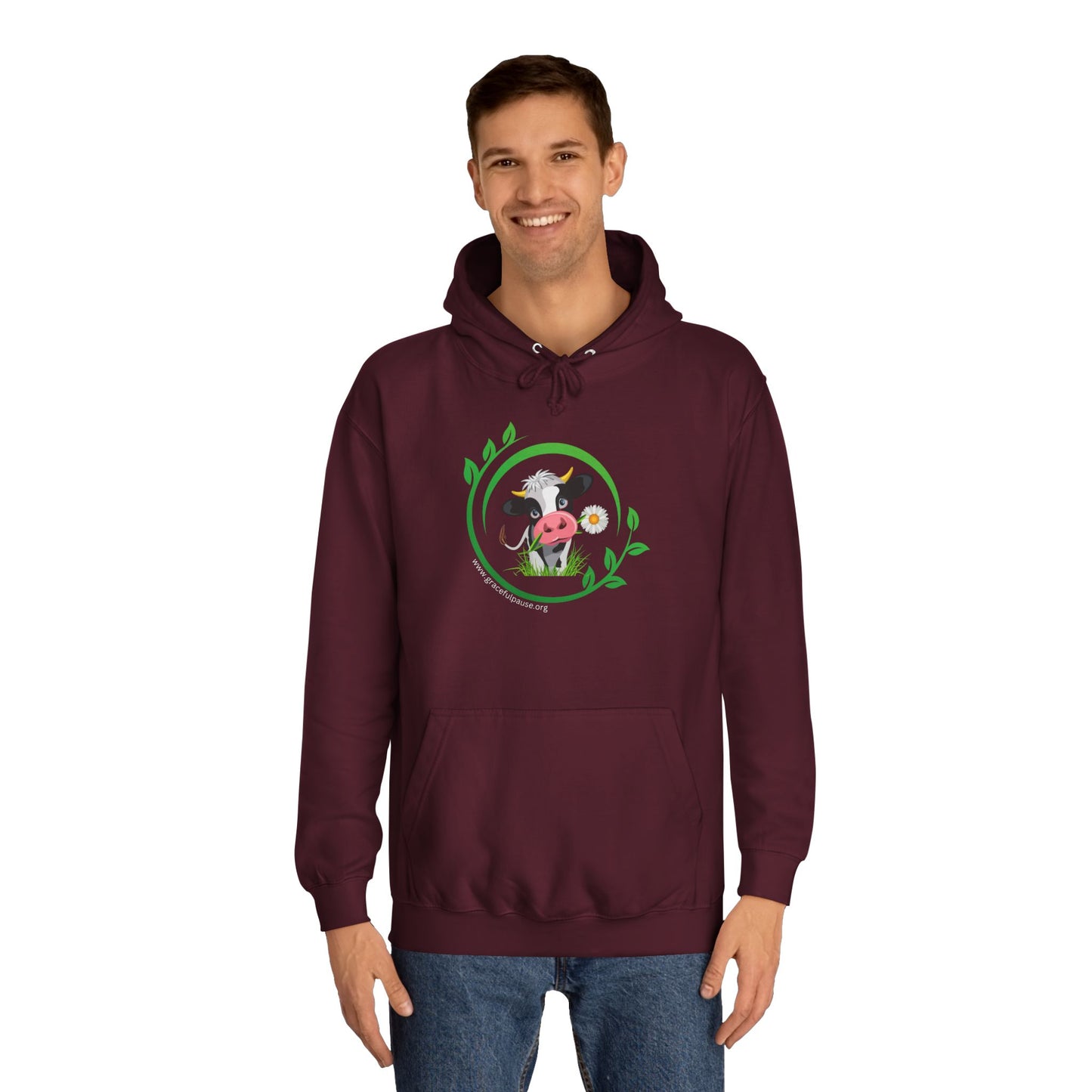 Pleading Cow - Unisex College Hoodie