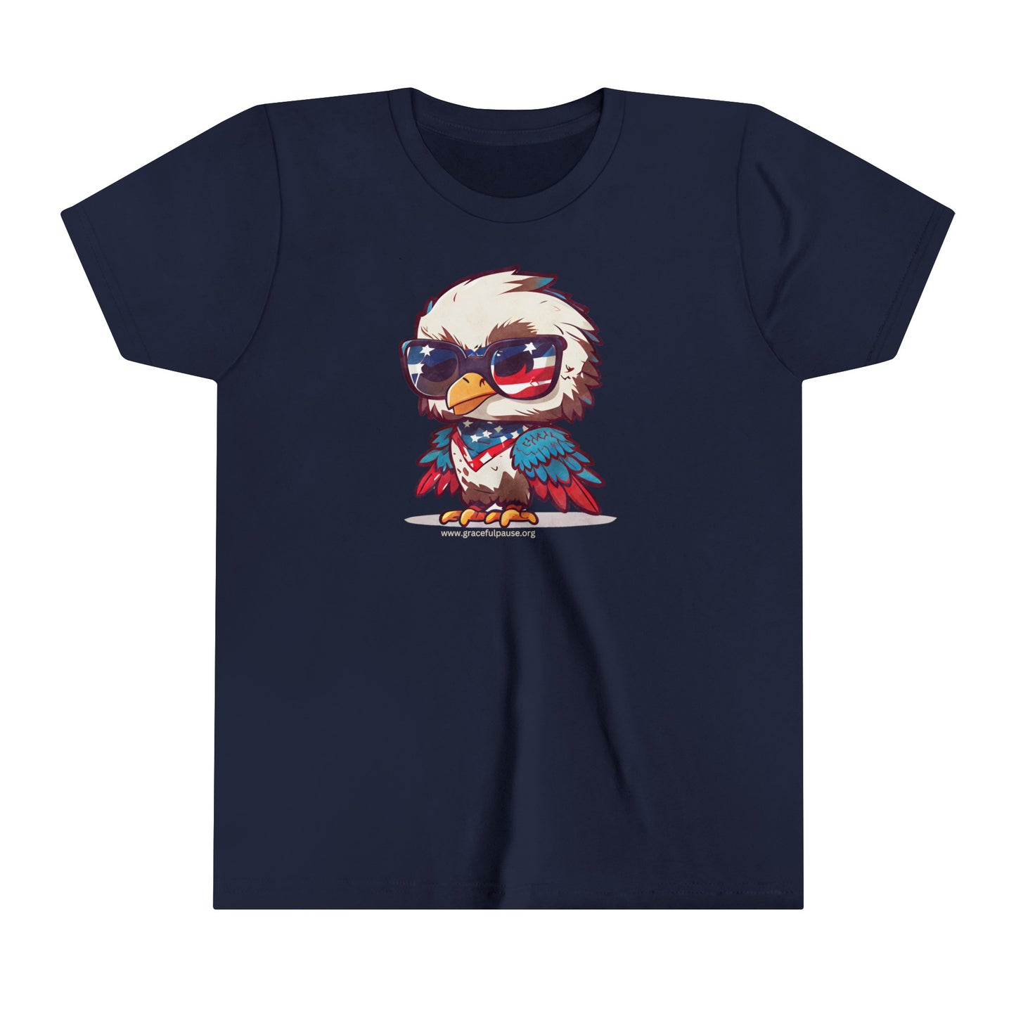 Patriotic Baby Bald Eagle - Youth Short Sleeve Tee