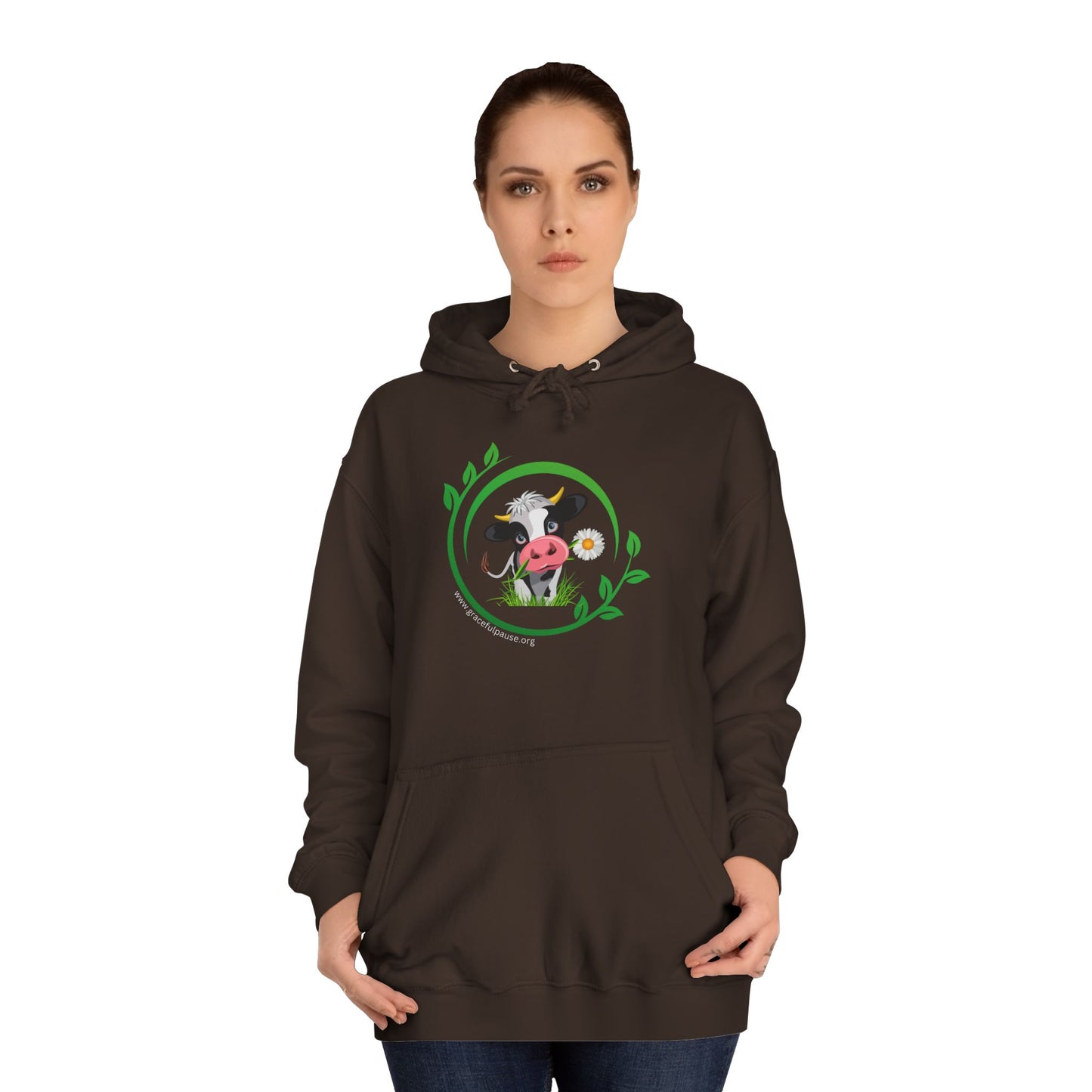 Pleading Cow - Unisex College Hoodie