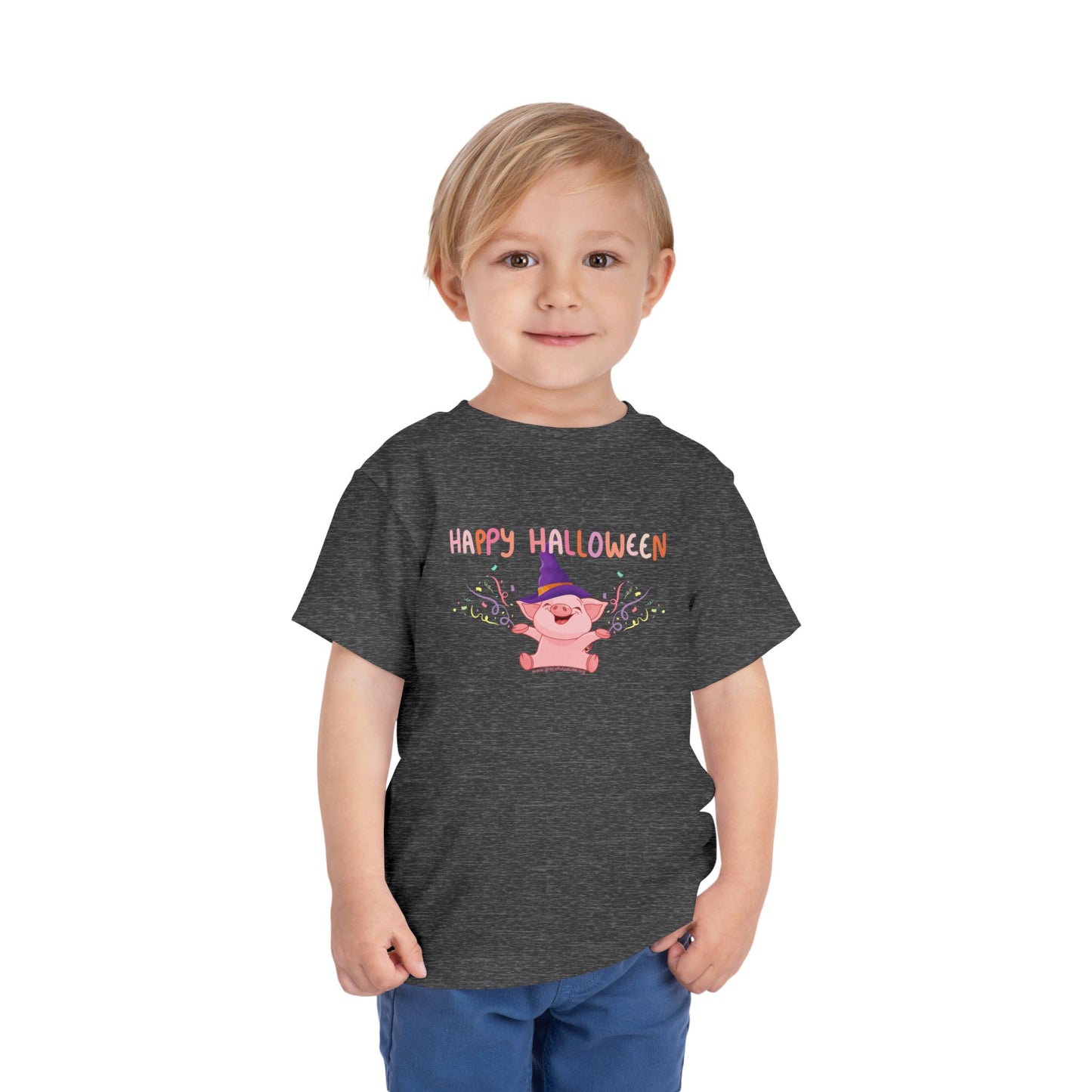 Happy Halloween - Pig - Toddler Short Sleeve Tee